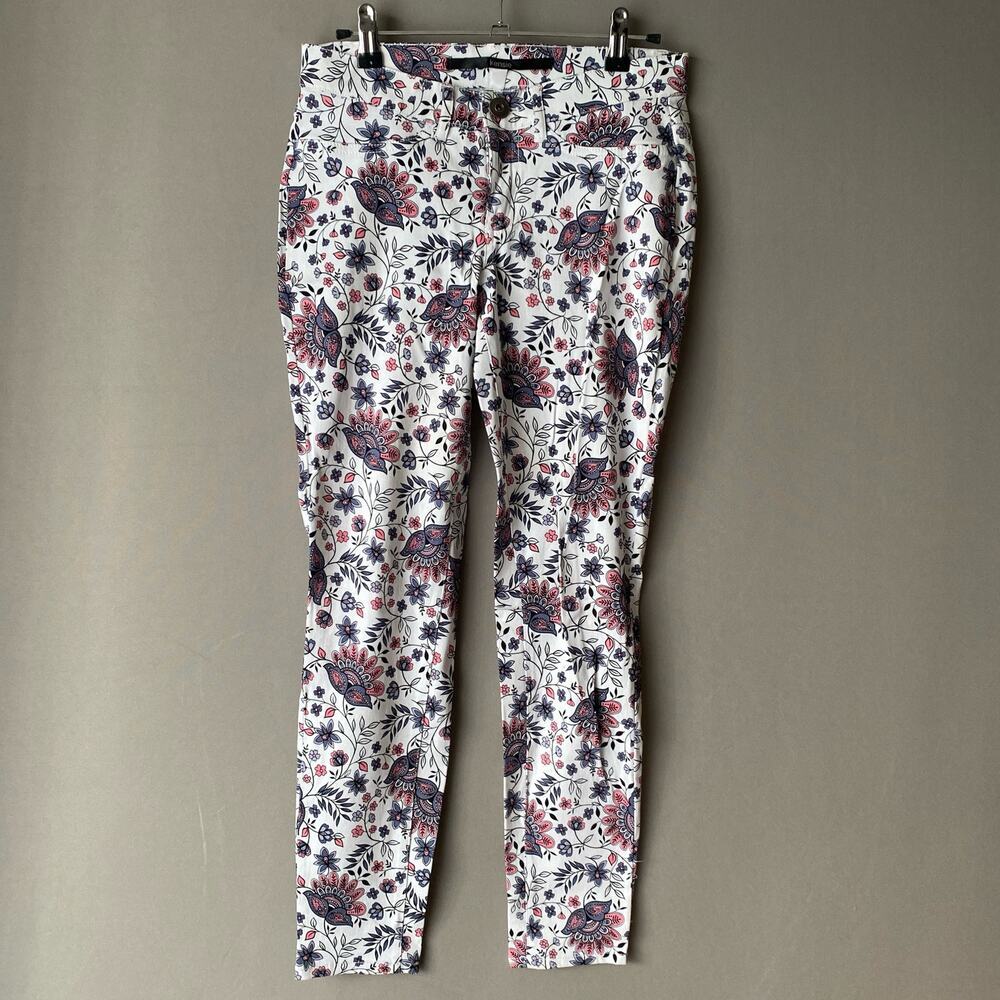 Kensie sz 4 white pink floral boho pants